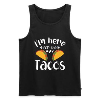 Taco drôle Fiesta mexicaine Cinco De Mayo - Débardeur bio Premium Homme - noir - Devant - AI Model Male 178 light (178cm)