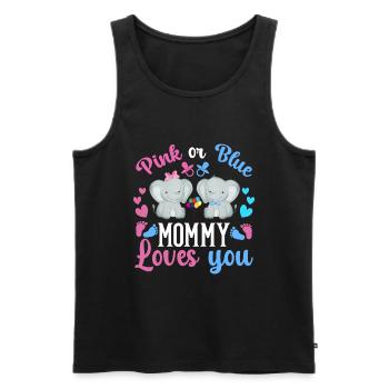 Maman rose ou bleue t'aime le sexe - Débardeur bio Premium Homme - noir - Devant - Michal (187cm)