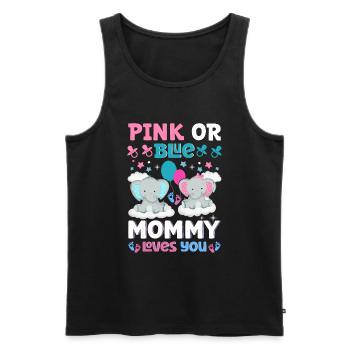 Maman rose ou bleue t'aime le sexe - Débardeur bio Premium Homme - noir - Devant - Michal (187cm)
