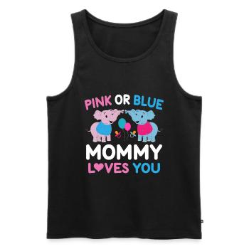 Maman rose ou bleue t'aime le sexe - Débardeur bio Premium Homme - noir - Devant - Michal (187cm)