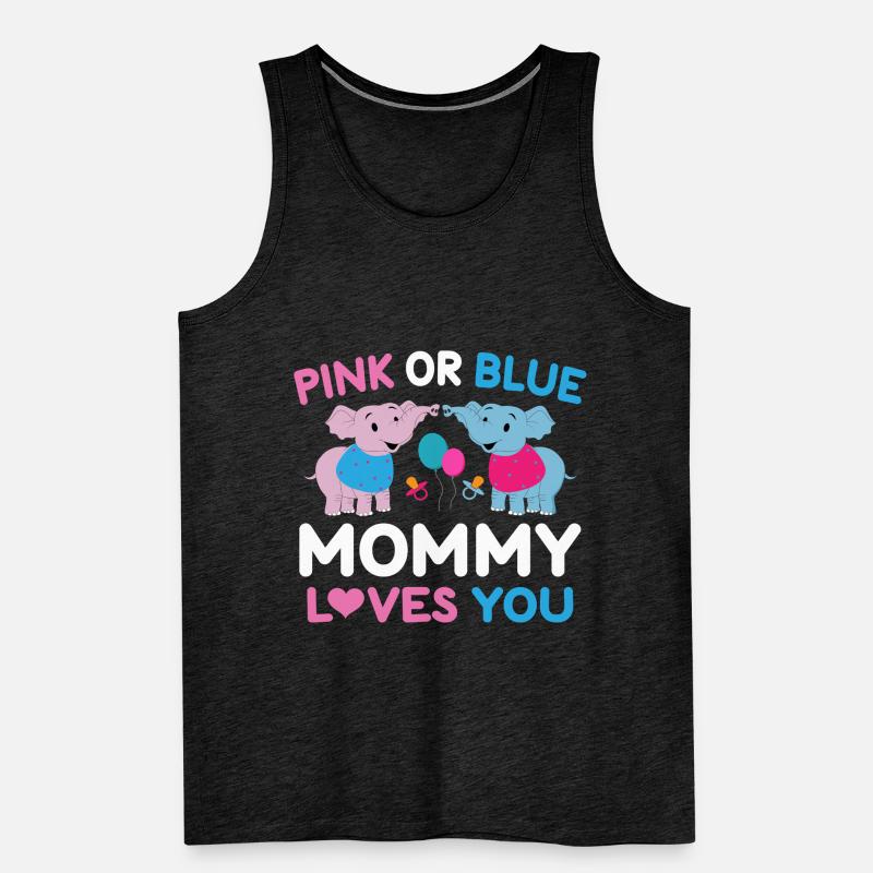 Pink Oder Blue Mama Liebt Dich Geschlecht Männer Premium Bio Tank Top