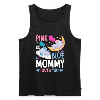 Maman rose ou bleue t'aime le sexe - Débardeur bio Premium Homme - noir - Devant - Michal (187cm)