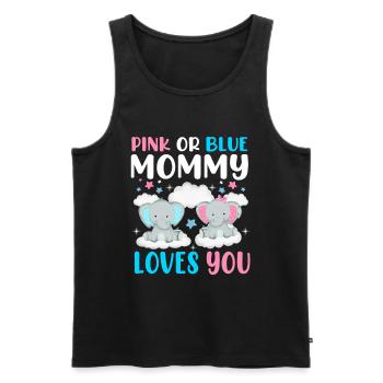 Pink Or Blue Mama Loves You Sex - Men's Premium Organic Tank Top - black - Front - AI Model Male 178 light (178cm)
