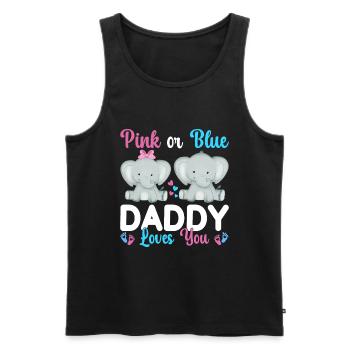Papa rose ou bleu t'aime le sexe - Débardeur bio Premium Homme - noir - Devant - Michal (187cm)