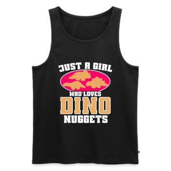 Nuggets de poulet Dino Amateurs de nuggets de dinosaures - Débardeur bio Premium Homme - noir - Devant - Michal (187cm)