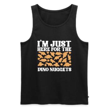 Nuggets de poulet Dino Amateurs de nuggets de dinosaures - Débardeur bio Premium Homme - noir - Devant - Michal (187cm)
