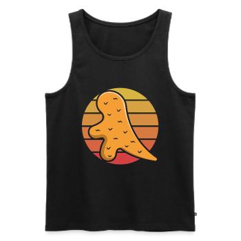 Nuggets de poulet Dino Amateurs de nuggets de dinosaures - Débardeur bio Premium Homme - noir - Devant - Michal (187cm)