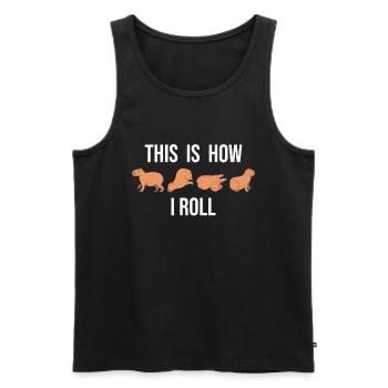 So Rolle Ich Süße Capybara - Männer Premium Bio Tank Top - Schwarz - Vorne - Michal (187cm)