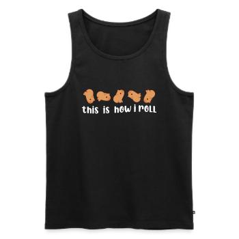 So Rolle Ich Süße Capybara - Männer Premium Bio Tank Top - Schwarz - Vorne - Michal (187cm)
