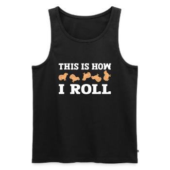 So Rolle Ich Süße Capybara - Männer Premium Bio Tank Top - Schwarz - Vorne - Michal (187cm)