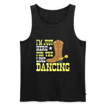 Line Dancing Groupe Line Dance Western Cowboy - Men's Premium Organic Tank Top - black - Front - AI Model Male 178 light (178cm)