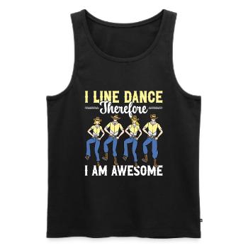 Line Dancing Groupe Line Dance Western Cowboy - Men's Premium Organic Tank Top - black - Front - AI Model Male 178 light (178cm)