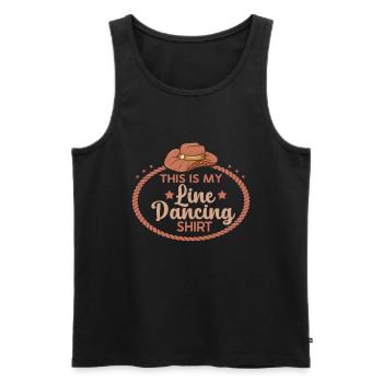 Line Dancing Groupe Line Dance Western Cowboy - Men's Premium Organic Tank Top - black - Front - AI Model Male 178 light (178cm)