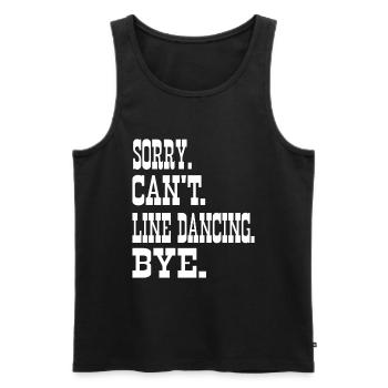 Line Dancing Groupe Line Dance Western Cowboy - Men's Premium Organic Tank Top - black - Front - AI Model Male 178 light (178cm)