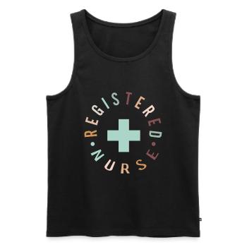 Registered Nurse Krankenschwester Nursing - Men's Premium Organic Tank Top - black - Front - Michal (187cm)