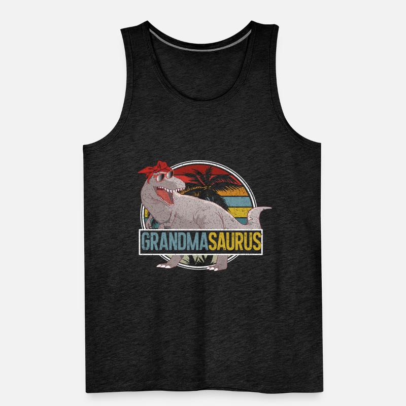 Omasaurus T Rex Dinosaure Oma Saurus Débardeur bio Premium Homme
