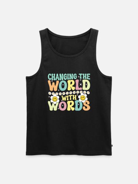 Groovy Speech Language Pathologist SLP - Men's Premium Organic Tank Top - black