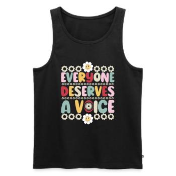 Groovy Speech Language Pathologist SLP - Men's Premium Organic Tank Top - black - Front - AI Model Male 178 light (178cm)