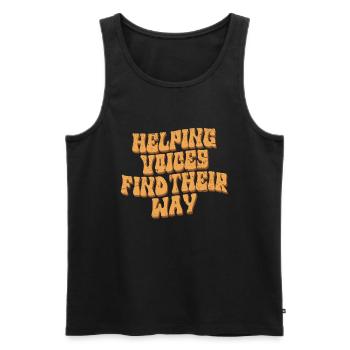 Groovy Speech Language Pathologist SLP - Men's Premium Organic Tank Top - black - Front - AI Model Male 178 light (178cm)