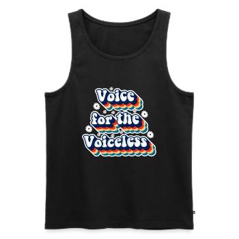 Groovy Speech Language Pathologist SLP - Men's Premium Organic Tank Top - black - Front - AI Model Male 178 light (178cm)