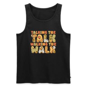 Groovy Speech Language Pathologist SLP - Men's Premium Organic Tank Top - black - Front - AI Model Male 178 light (178cm)