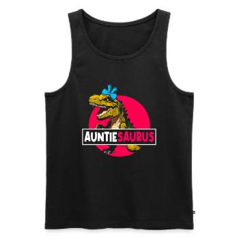 Tanteaurus T Rex dinosaure tante famille Saurus - Débardeur bio Premium Homme - noir - Devant - Michal (187cm)