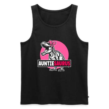 Tanteaurus T Rex Dinosaur Aunt Saurus Family - Men's Premium Organic Tank Top - black - Front - AI Model Male 178 light (178cm)