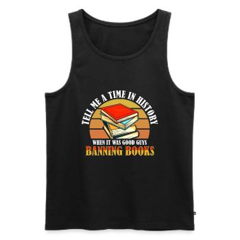 Verbotte Bücher Liebhaber Lesen Buchbücher - Männer Premium Bio Tank Top - Schwarz - Vorne - AI Model Male 178 light (178cm)