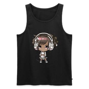 K-Pop Anime African American Kpop Music - Men's Premium Organic Tank Top - black - Front - Michal (187cm)