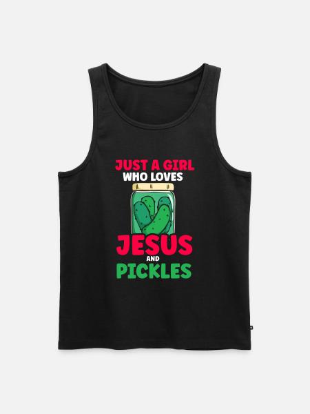 Pickles & Jesus Pickle Vegetable Growing - Men's Premium Organic Tank Top - black