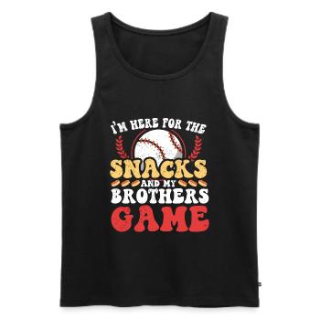 Brother Baseball Fan Playing Baseball Funny Boys - Men's Premium Organic Tank Top - black - Front - Michal (187cm)