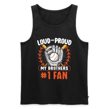 Brother Baseball Fan Playing Baseball Funny Boys - Men's Premium Organic Tank Top - black - Front - Michal (187cm)