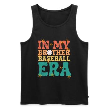 Brother Baseball Fan Playing Baseball Funny Boys - Men's Premium Organic Tank Top - black - Front - Michal (187cm)