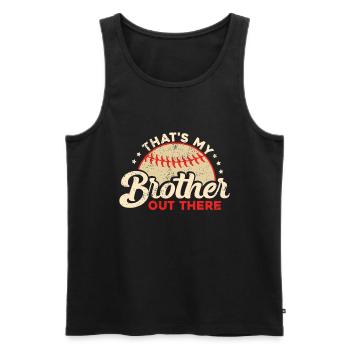 Brother Baseball Fan Playing Baseball Funny Boys - Men's Premium Organic Tank Top - black - Front - Michal (187cm)