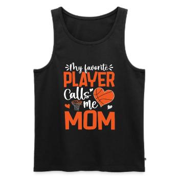Basketball Mom Basketball Mama Süße Mutter - Männer Premium Bio Tank Top - Schwarz - Vorne - AI Model Male 178 light (178cm)