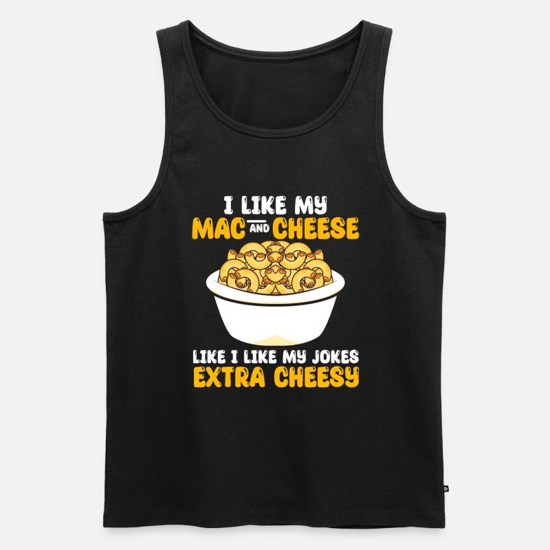 Mac & Cheese Macaroni Macaronie Cheesy - Männer Premium Bio Tank Top - Schwarz