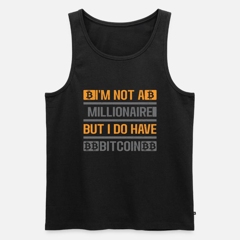 Bitcoin-Kryptowährungsgeld BTC-Kryptomünze - Männer Premium Bio Tank Top - Schwarz