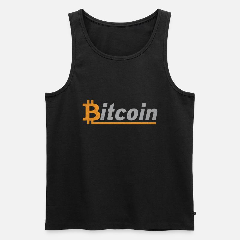 Bitcoin-Kryptowährungsgeld BTC-Kryptomünze - Männer Premium Bio Tank Top - Schwarz