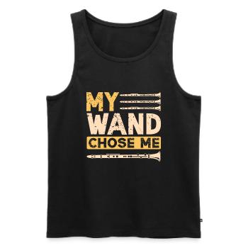 Clarinetist Clarinet Playing Bass Musician - Men's Premium Organic Tank Top - black - Front - AI Model Male 178 light (178cm)