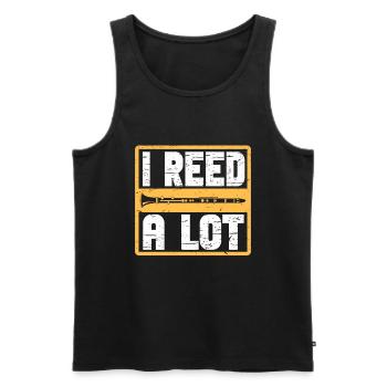 Clarinetist Clarinet Playing Bass Musician - Men's Premium Organic Tank Top - black - Front - AI Model Male 178 light (178cm)