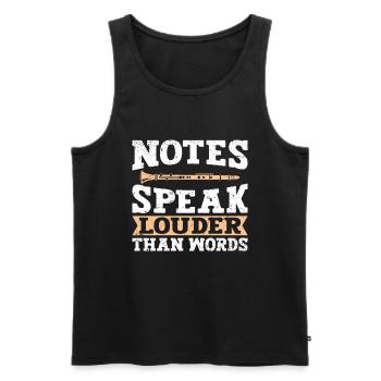 Clarinetist Clarinet Playing Bass Musician - Men's Premium Organic Tank Top - black - Front - AI Model Male 178 light (178cm)