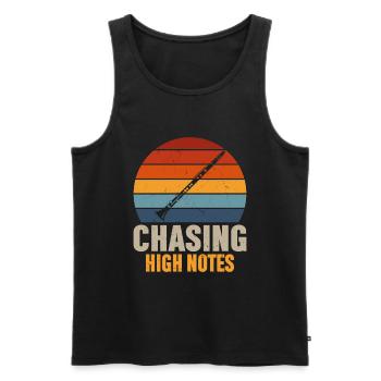 Clarinetist Clarinet Playing Bass Musician - Men's Premium Organic Tank Top - black - Front - AI Model Male 178 light (178cm)