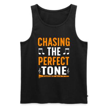 Clarinetist Clarinet Playing Bass Musician - Men's Premium Organic Tank Top - black - Front - AI Model Male 178 light (178cm)