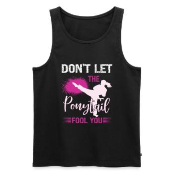 Karate Girl Martial Arts Women Karate Kick - Männer Premium Bio Tank Top - Schwarz - Vorne - AI Model Male 178 light (178cm)