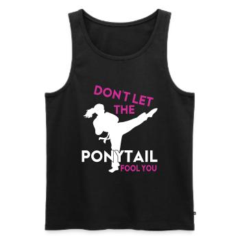 Karate Girl Martial Arts Women Karate Kick - Männer Premium Bio Tank Top - Schwarz - Vorne - AI Model Male 178 light (178cm)