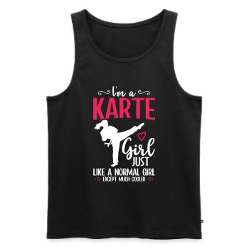 Karate Girl Martial Arts Women Karate Kick - Männer Premium Bio Tank Top - Schwarz - Vorne - AI Model Male 178 light (178cm)