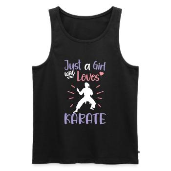 Karate Girl Martial Arts Women Karate Kick - Männer Premium Bio Tank Top - Schwarz - Vorne - AI Model Male 178 light (178cm)