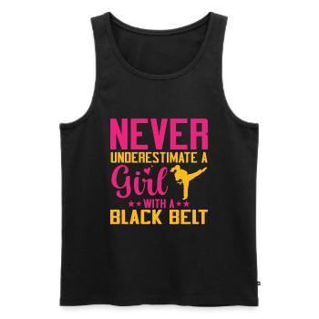 Karate Girl Martial Arts Women Karate Kick - Männer Premium Bio Tank Top - Schwarz - Vorne - AI Model Male 178 light (178cm)