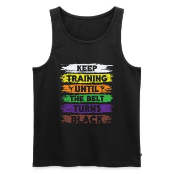 Karate Black Belt Martial Arts Karate Kick - Männer Premium Bio Tank Top - Schwarz - Vorne - AI Model Male 178 light (178cm)
