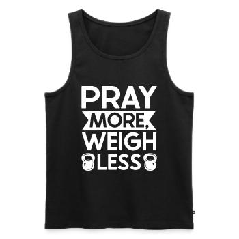Jesus Christliches Fitnessstudio Workout - Männer Premium Bio Tank Top - Schwarz - Vorne - AI Model Male 178 light (178cm)